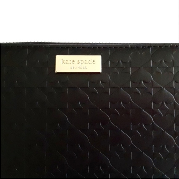 Kate Spade Penn Place Embossed Neda Wallet Black NEW - Picture 4 of 6